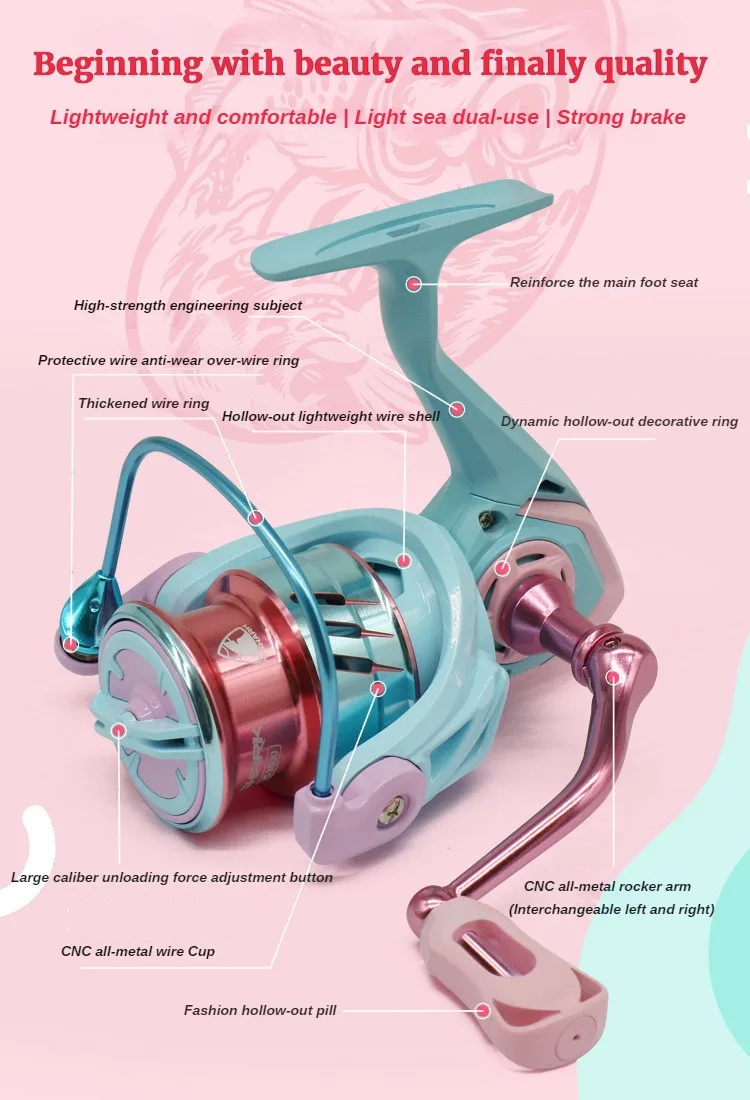 New outdoor fishing reel Maka color 2000-6000 type speed ratio