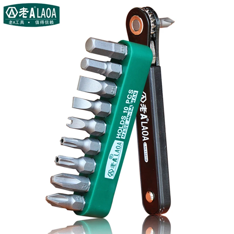 LAOA Multifunction Ratchet Screwdriver Screwdriver Bits Daily Narrow Space Repair Tools Hand Tool Kits