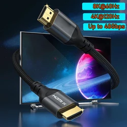 Ultra High-Speed 8K 60Hz Braided HDMI 2.1 Cable - Multiple Lengths - 3m (Check note)
