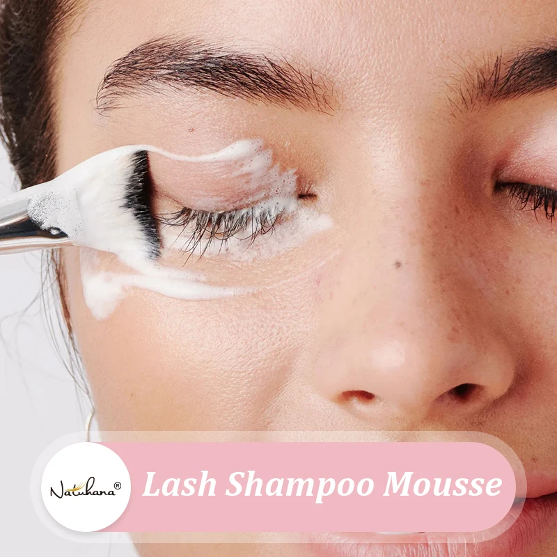 NATUHANA lash Mousse False for Eyelash Extension Eyelashes Accessories Lash Cleaning Foam No Stimulation Makeup Tools 5
