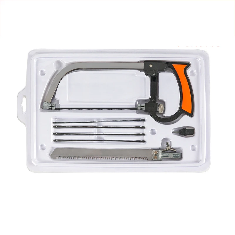AIRAJ Universal Hacksaw Set - 3 Blades For Cutting Metal & Wood, Heavy Duty Hand Saw With Storage