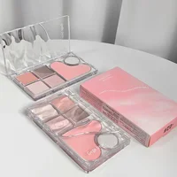 Pinky Heart Gege Bear Eyeshadow Palette Matte Pearlescent Earth Color Sequin Long-Lasting Eyeshadow And Contour Palette 2