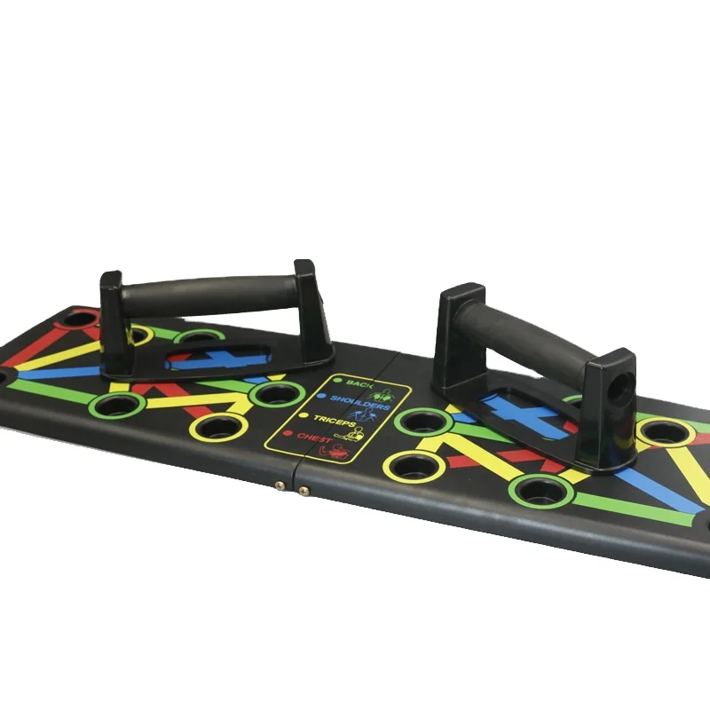 workout folding push up bar home fitness exercise training 14 in 1 push up board