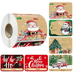 Merry Christmas Festive Decorative Stickers for Gift Wrapping and Name Tags (F - 250pcs)