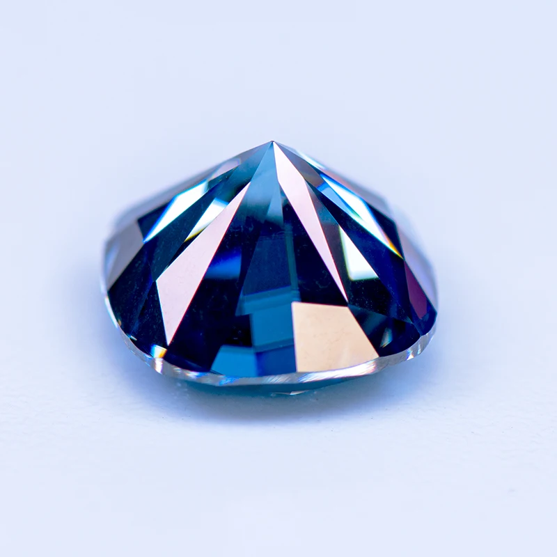 Moissanite Square Cushion Cut Sapphire Blue Color VVS1 for Beads Charms DIY Jewelry Making Rings Materials with GRA Certificate