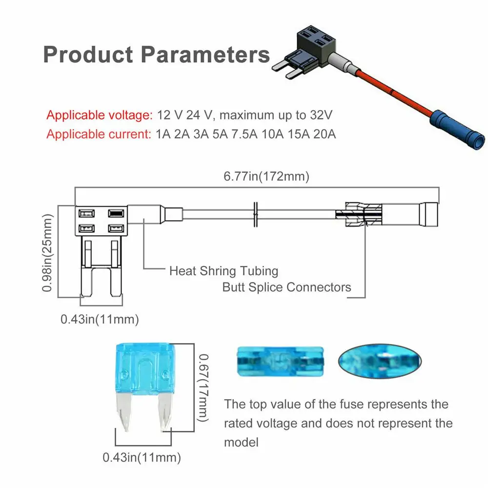 12V Blade Fuse Holder Boxes Take Electrical Appliances Fuse Holder Adapter Mini ATM Car Add-A-Circuit Tap