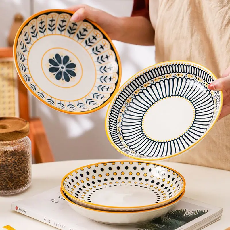 "Siemens Ceramic Plate Set-Italian Noodle Bowl, 21cm, 4 Piece Set"
