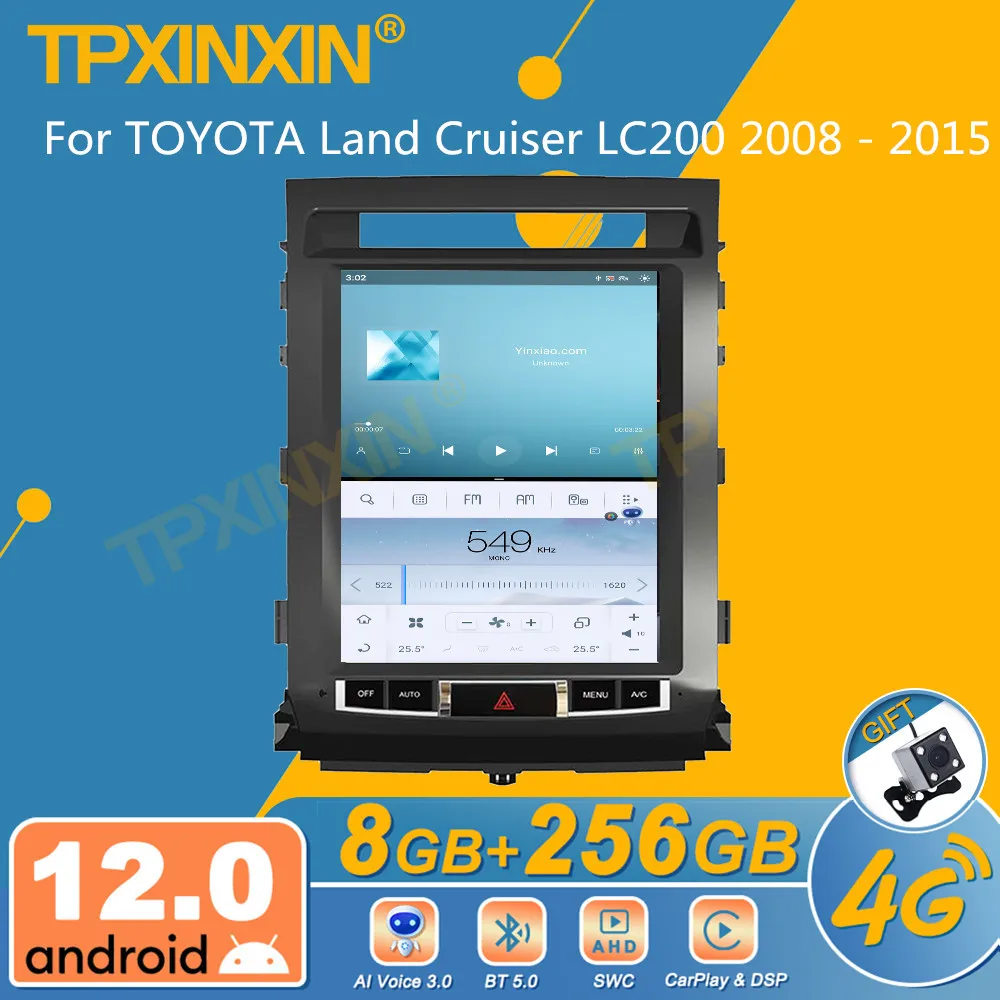 

Автомагнитола для TOYOTA Land Cruiser LC200, 2008-2015, Android, экран Tesla, 2Din, стереоприемник, Авторадио, мультимедийный плеер, GPS