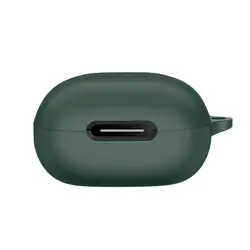 Silicone Protective Earphone Cover with Hook for Mini Bluetooth Earbuds (Dark Green)