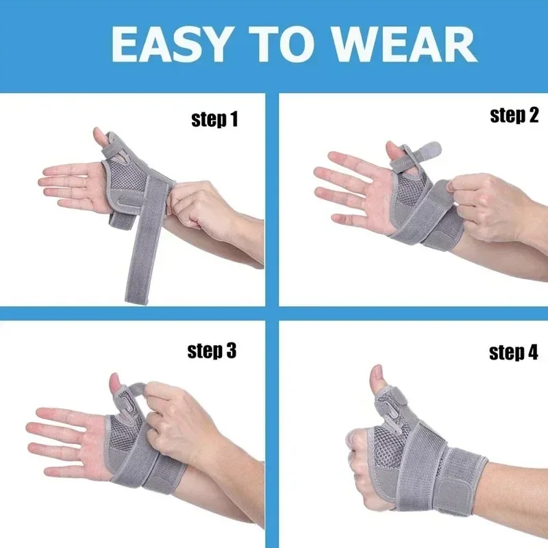 Flexible Splint Wrist Thumb Support Brace for Tendonitis Arthritis Breathable Thumb Protector Guard Fits Right and Left Hand