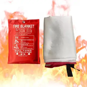 Fire Blanket For Home Fire Shelter Large Suppression Fiberglass Fire Retardant Blanket Portable Fireproof Emergencies Survival 1