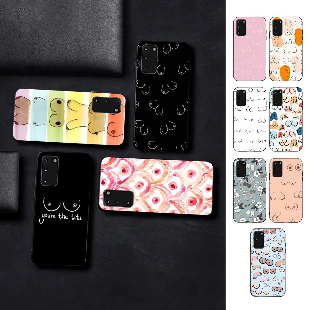 

Boobs Art Print Phone Case For Samsung S 9 10 20 21 22 23 30 23plus lite Ultra FE S10lite Fundas