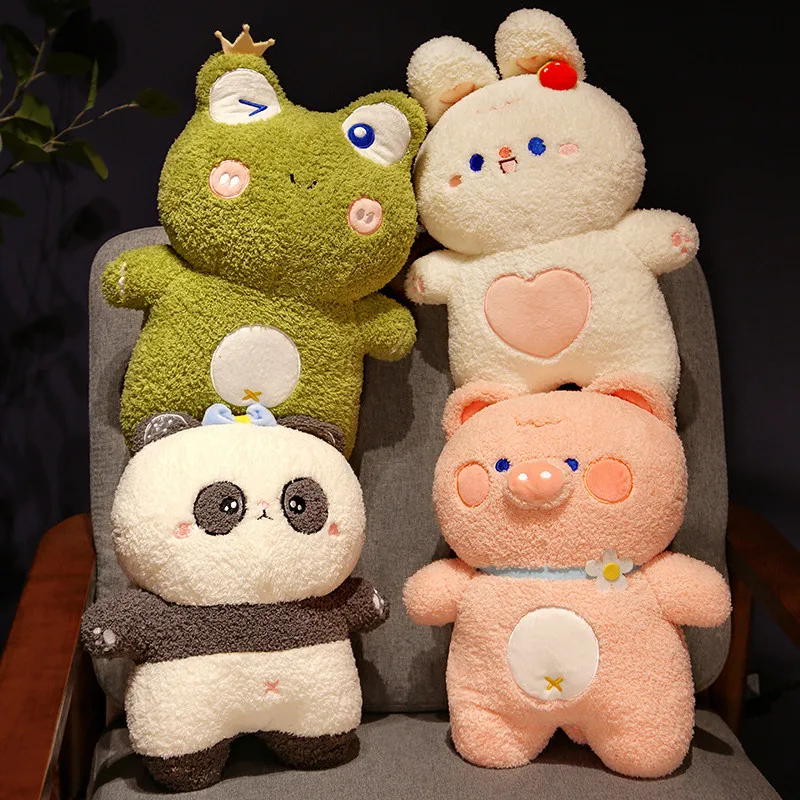 

1pc 40CM Adorable Bunny Pig Panda Frog Stuffed Cartoon Animals Baby Appease Toy Doll For Children Kids