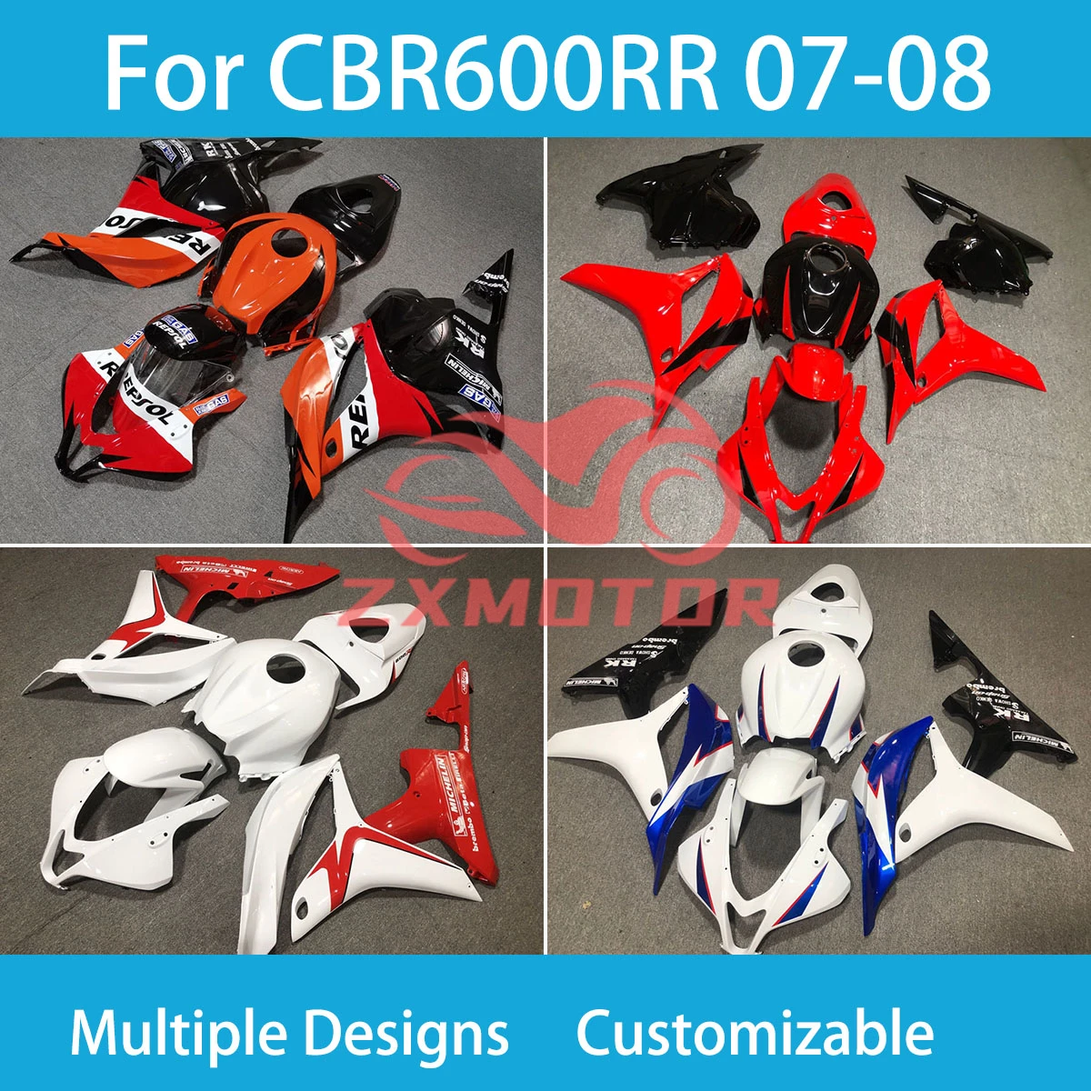 

Комплект обтекателей для мотоцикла Honda CBR 600 RR 07 08 CBR 600RR 2007 2008