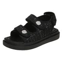 Platform Sandals Handmade Women Lattice Hook Loop Plaid Cloth Round Toe Summer Casual Ladies Outdoor Shoes - Image 5