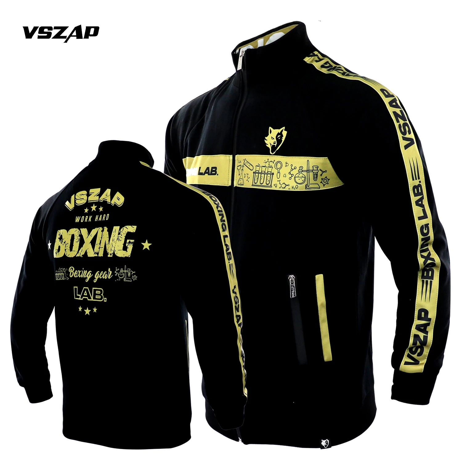 

VSZAP stand collar jacket cotton MMA boxing hoodie fight fight fitness casual sport coat men Autumn