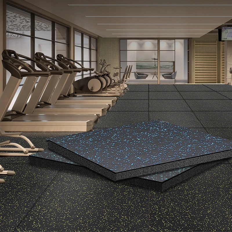 Tapis caoutchouc pour salle de sport