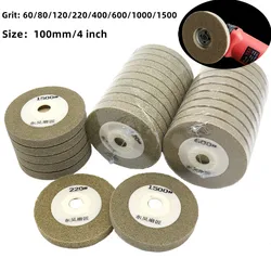 Premium Nylon Resin Polishing Wheel - 4 100mm, 60 - 1500 Grit, for Marble, Granite, Glass, Stone & Metal Surfaces