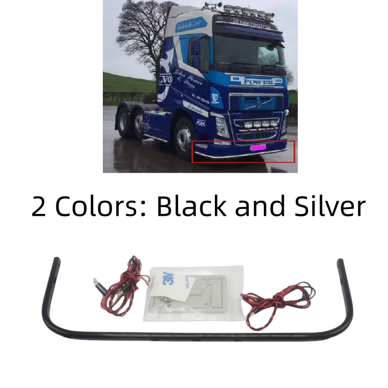 Lampada In Lega Di Alluminio A Luce Led Con Fondo Anteriore Nero Per Trattore Per Camion Tamiya 1/14 Volvo 56360 56362 Rc Trailer Lesu Tamiya Parts