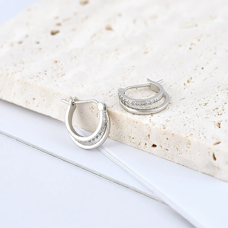 925 Silver Needle Korean Style Hoop Earrings Elegant Fashion Jewelry Minimalist Exquisite For Women Birthday Gifts