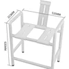 Dual Purpose Toilet Chair and Shower Chair, Stainless Steel Nylon Can Turns Up Commode Toilet, Disabled Toilet Seat Bath Chairs 6