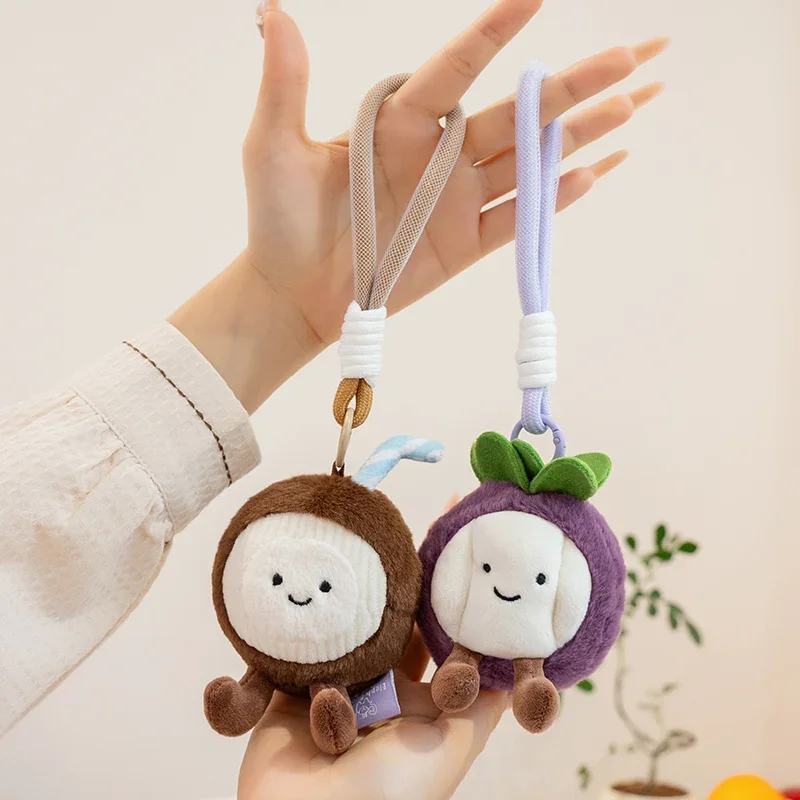 Lovely Plush Keychain Bag Decor Pineapple Strawberry Apple Banana Cute Stuffed Fruit Doll Soft Plushies Gifts Girl_voghion.com