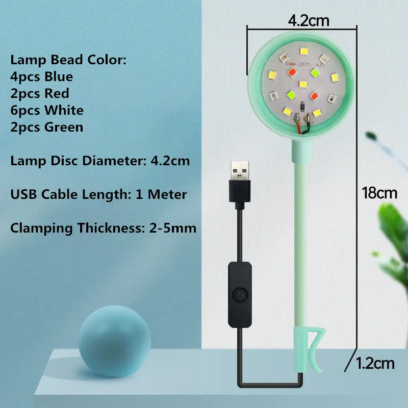 Waterproof LED Aquarium Light - USB, 3W, Underwater Fish Tank Decor Lamp