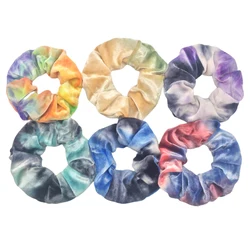 Velvet and Tie Dye Scrunchies Hair Accessories Set (PJ211-D-6PCS2)