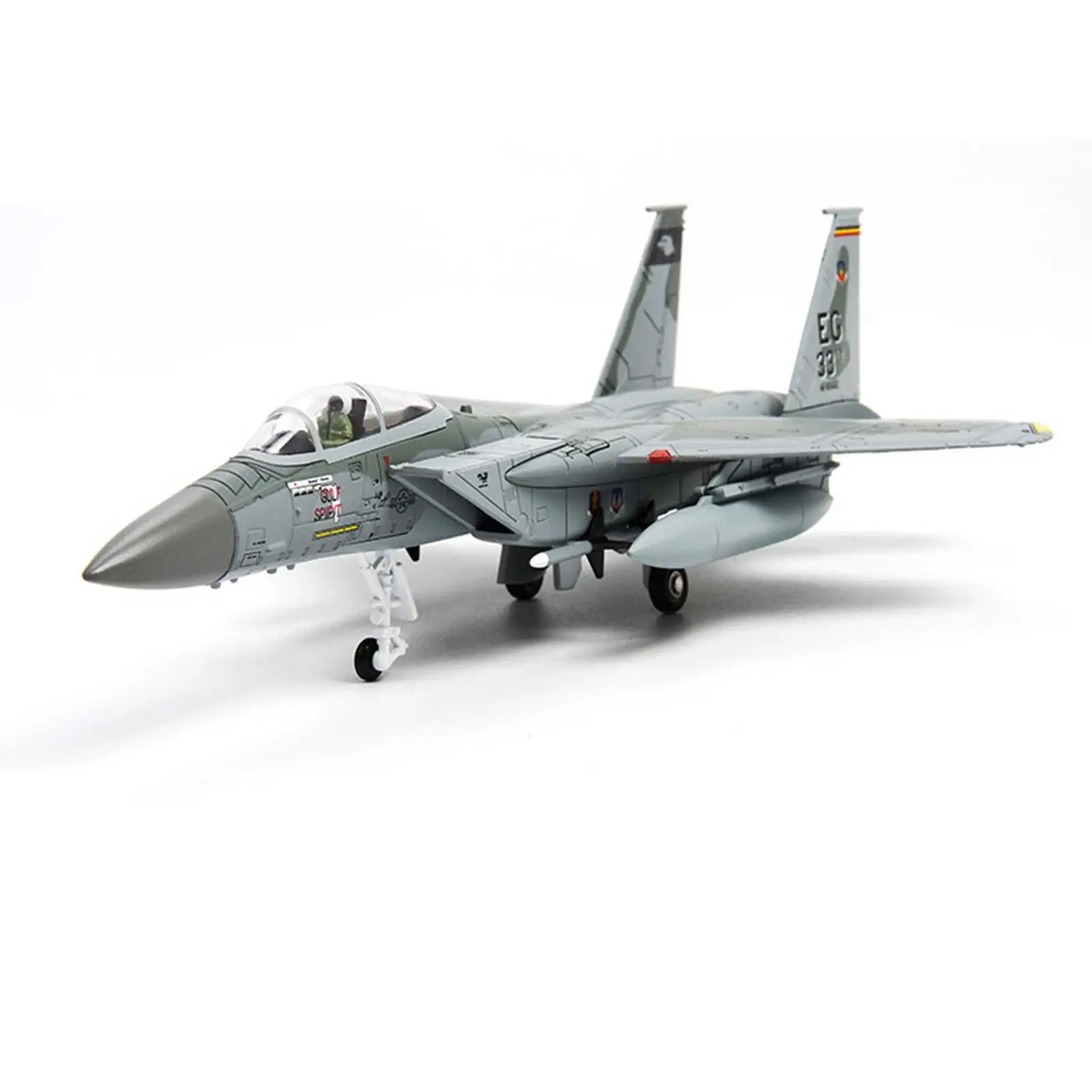 1/100 Simulation Diecast F-15 Fighter Plane Collection Aircraft Plane Model for Desktop Cabinet Bedroom Living Room Decoration