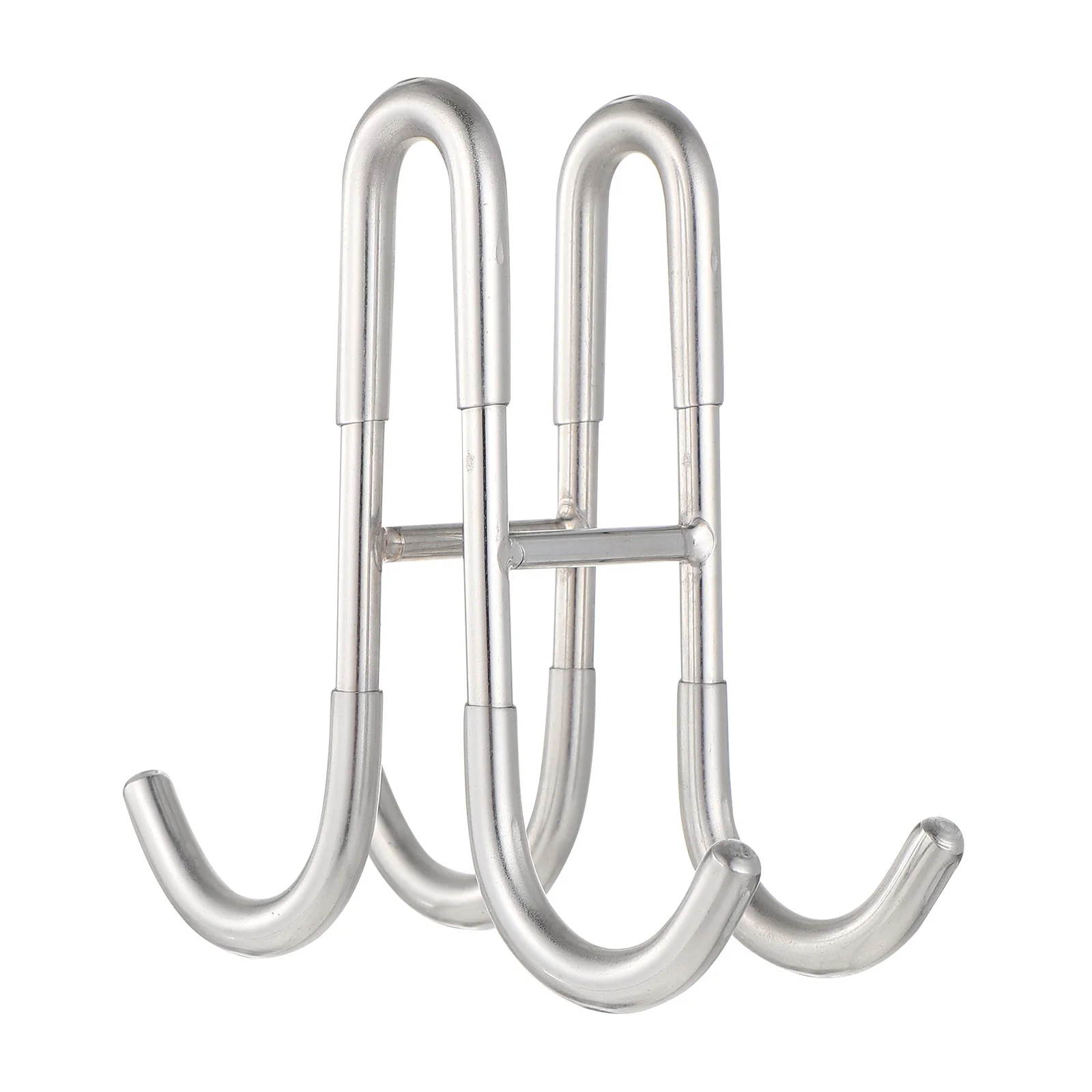 

Bathroom Hook Coat Hangers Punch-free Glass Door Stainless Steel Back Cupboard Hooks