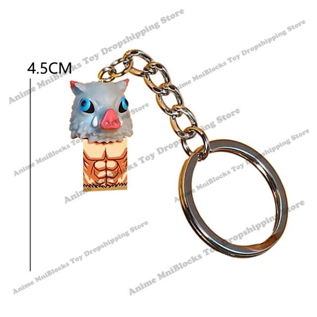 Demon Slayer WM6116 Mini Assemble Dolls Action Toy Figures Tanjirou Nezuko Inosuke Giyuu Kyoujurou Building Blocks WM2176 PG2327 WM2178 keychain
