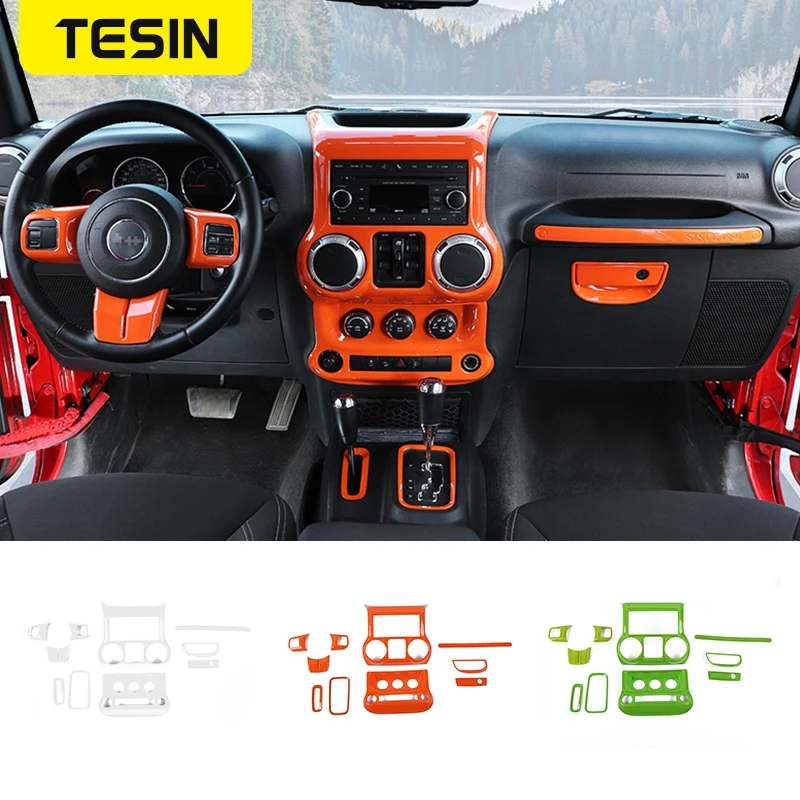 TESIN для Jeep Wrangler JK JKU 2011 2012 2013 2014 2015 2016 2017 аксессуары салона автомобиля полный
