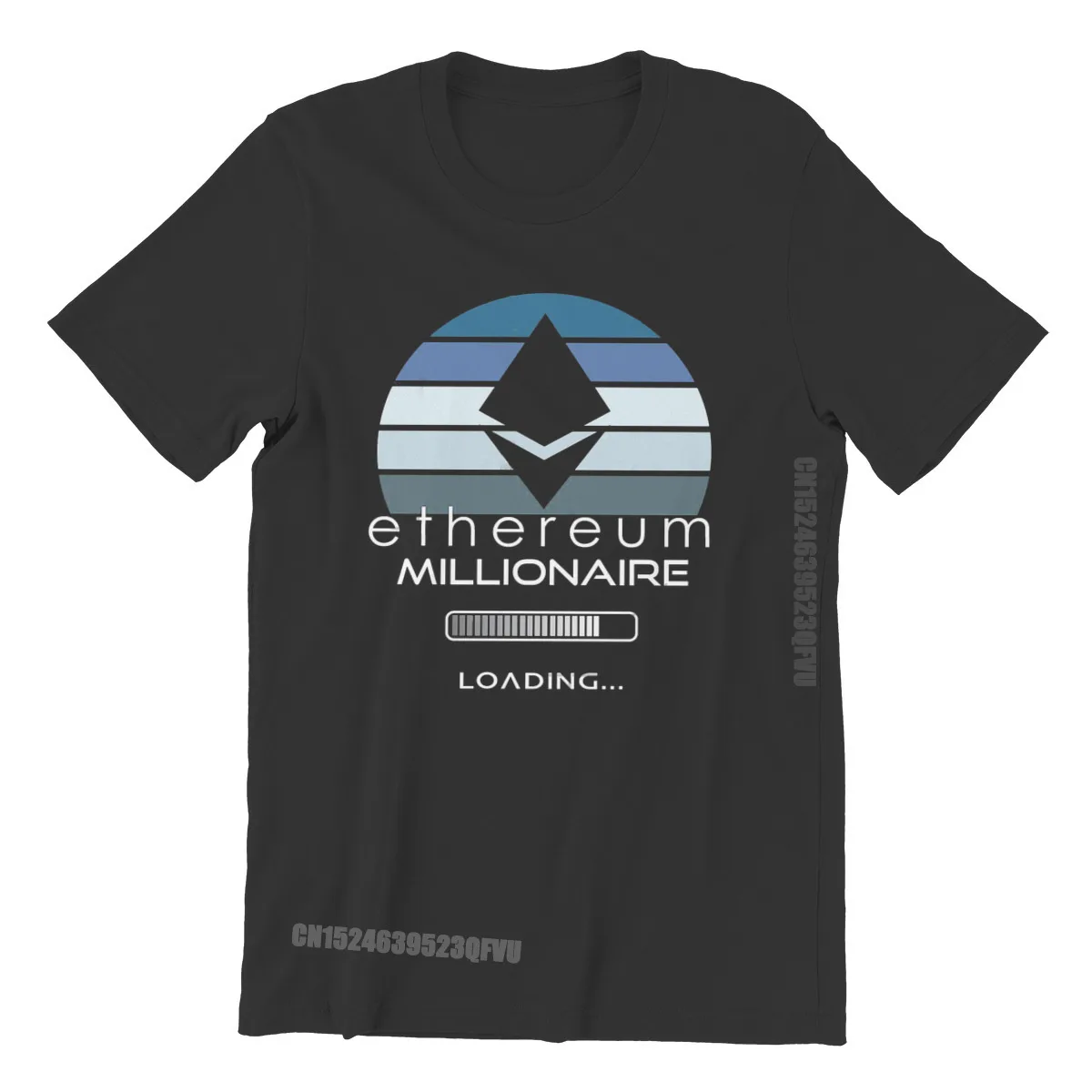 

Cryptocurrency Crypto Miner Ethereum Millionaire Loading Tshirts Graphic Classic Camisas Men Tshirt Clothing Harajuku T Shirt