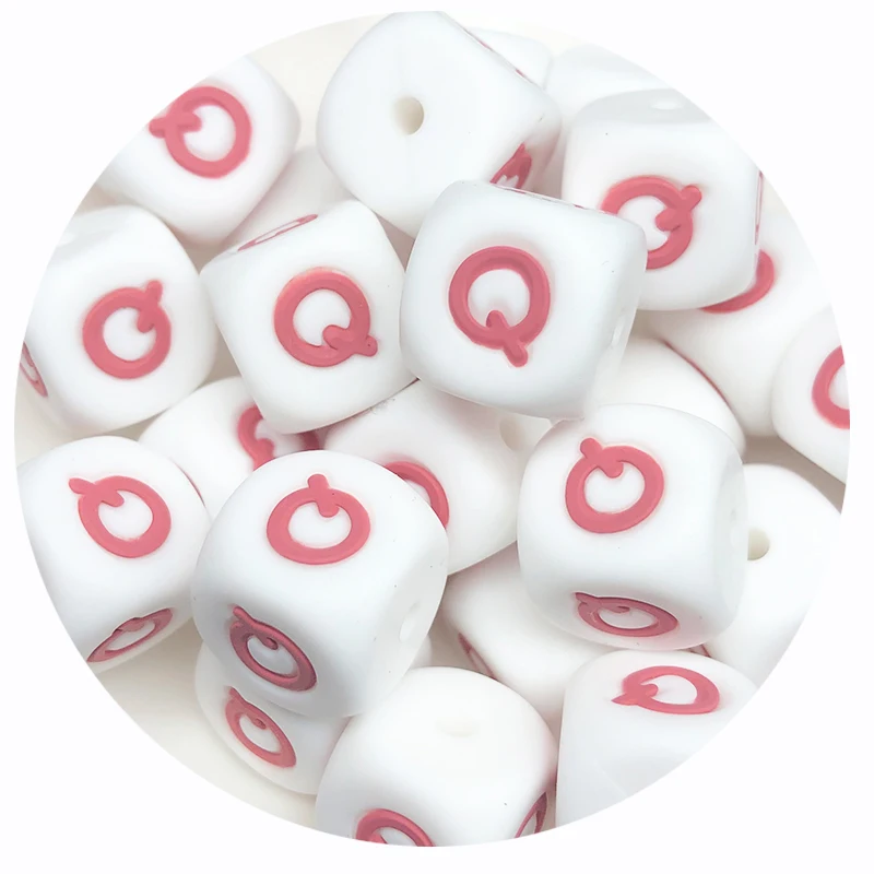 10 Stücke Neue 12mm Baby Silikon Buchstaben Perlen Schnuller Buchstaben Alphabet Perlen Kauen Zahnen Beißringe Pflege Dusche Geschenke BPA freies – Detail 20