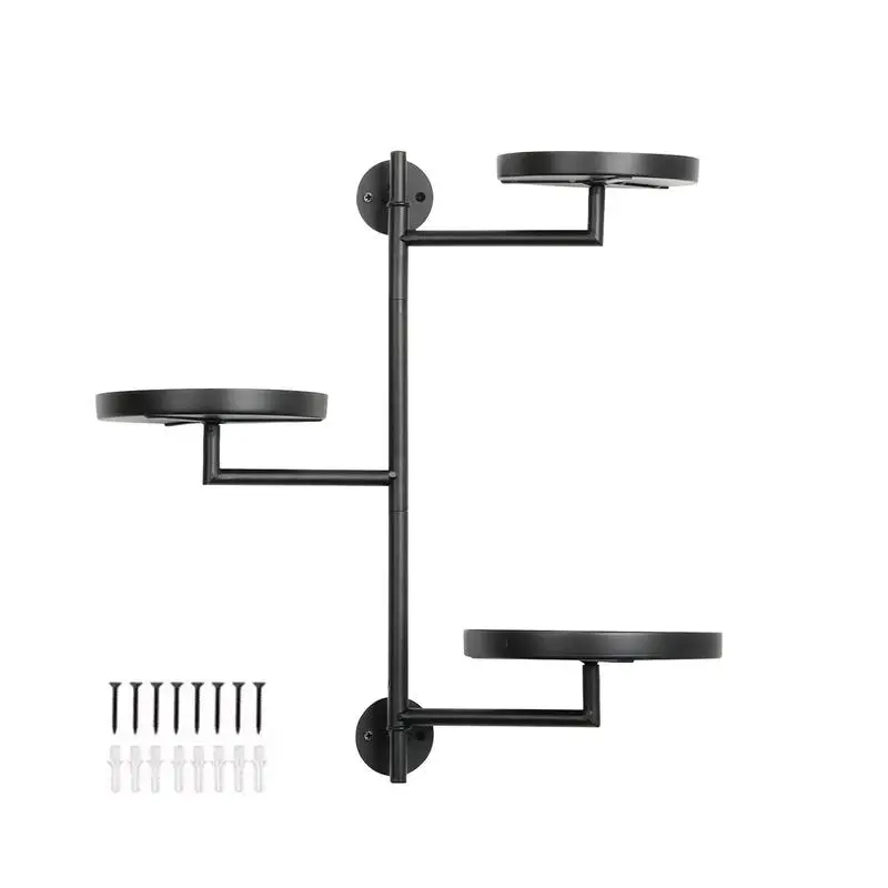 

Трехуровневая вращающаяся полка для растений, внутреннее окно, вращающаяся на 180 градусов подставка для растений на небольших пространствах, демонстрационная полка для нескольких растений для улучшения