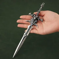 World of Warcraft Weapon 22cm Frostmourne The Lich King Diamond Inlay Game Ornaments Collection Desktop Display Gift Toy 2