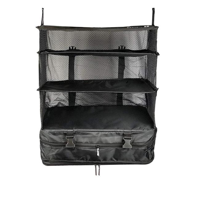 2 Hook 4 Rétegű Kültéri Kemping Tároló Függő Táska Hordozható Vízálló Szárítás Nettó Összecsukható Túrázási Utazási Csomag Hálózsák - Image 5