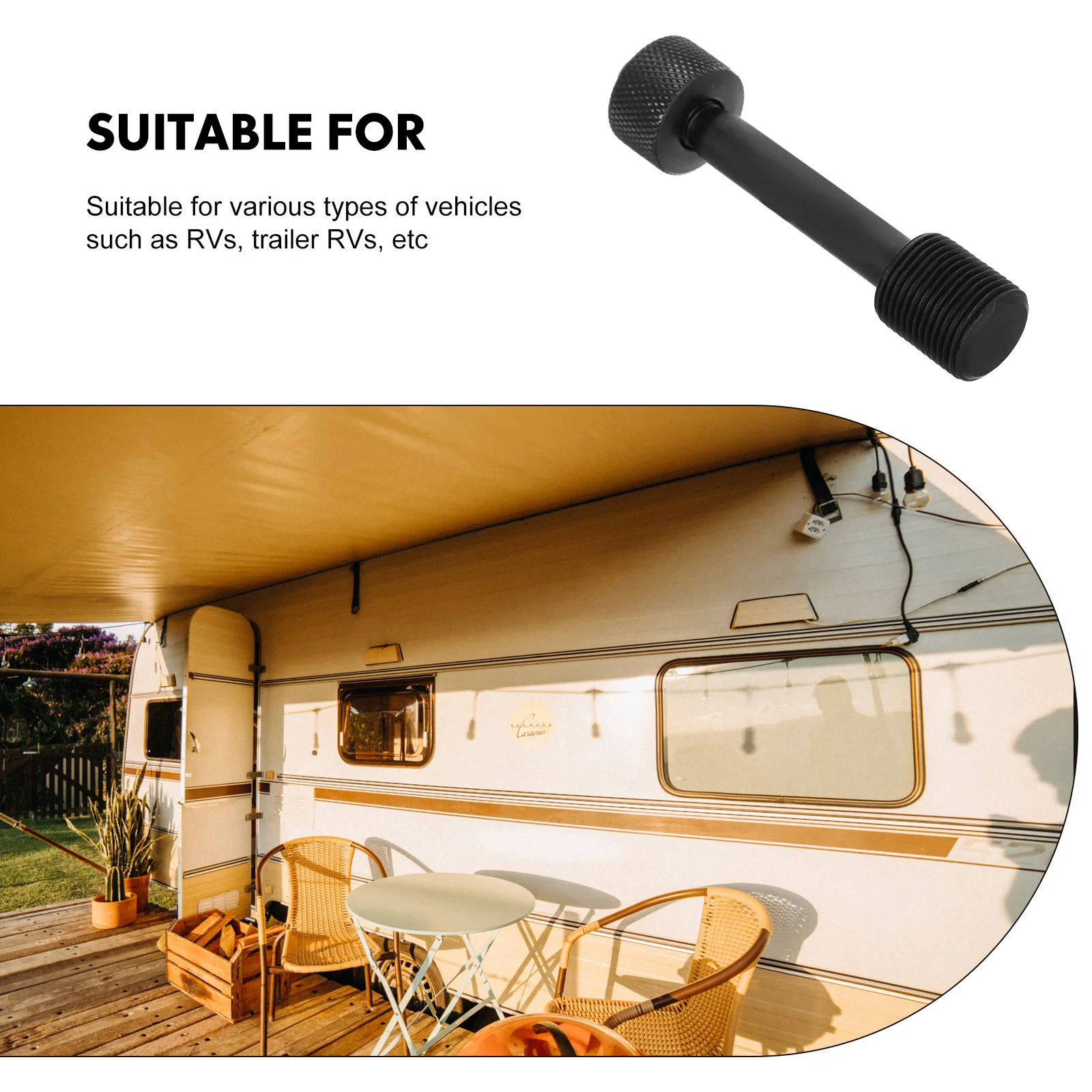 Hydraulic Tie Rod Pole Lock Cap Kit For Trailer Camper Caravan Vehicle Accessories