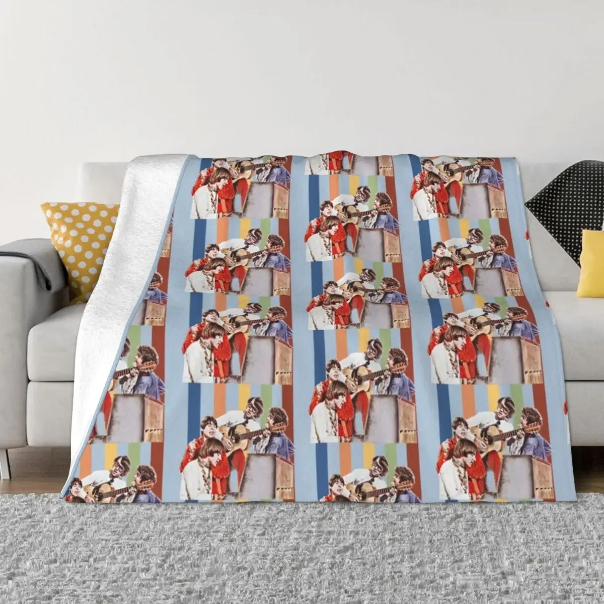 

Monkees Throw Blanket Sofa Quilt Sofa Throw Bed covers Blankets