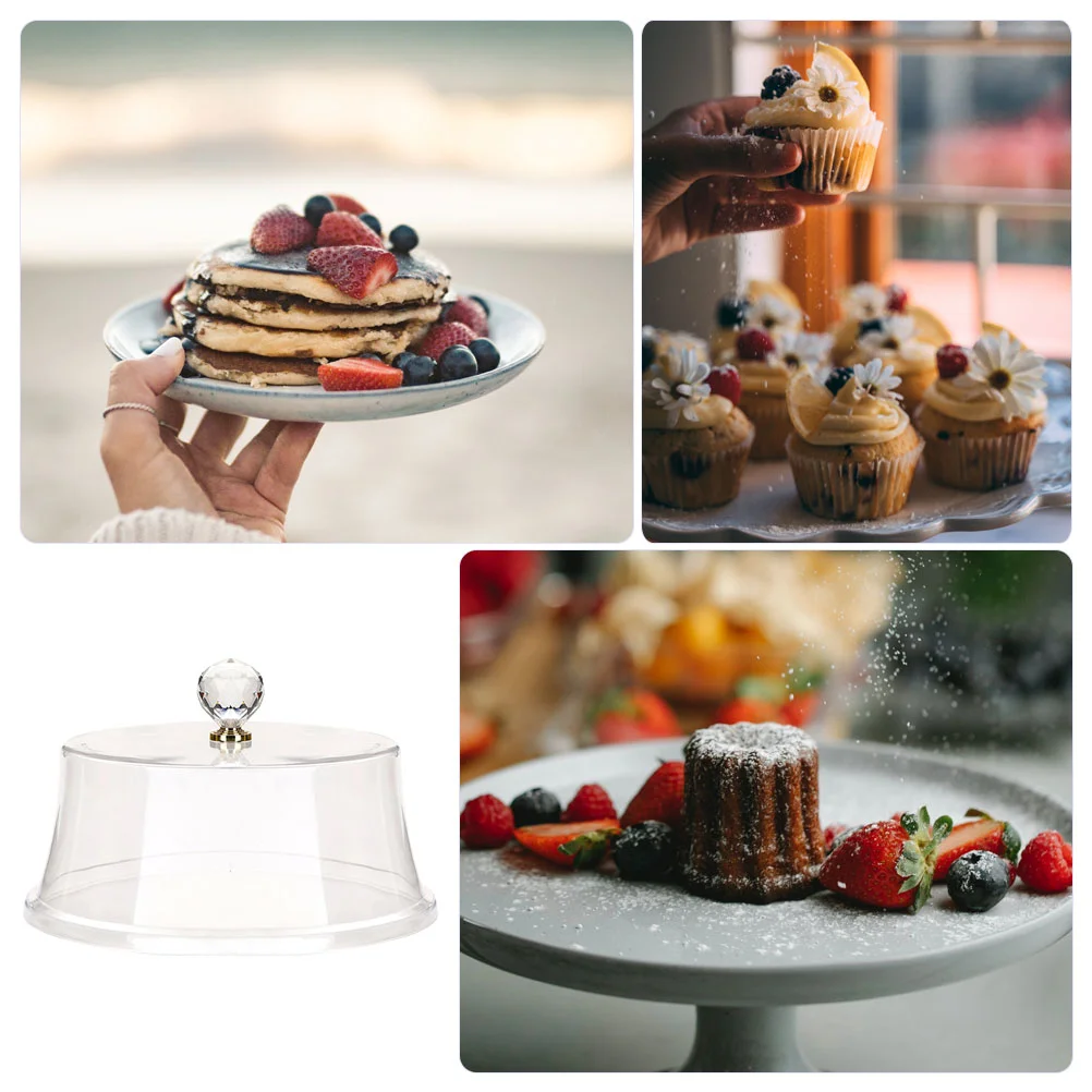Material Dustproof Food Cover Dish Storage Cover Cake Protector Fresh Keeping Lids Home Storage ganization Transparent