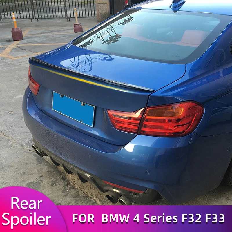 

Gloss Black FRP Rear Trunk Spoiler Wing for BMW 4 Series F32 F33 428i 435i Coupe 14-16 Car Tail Trunk Lip Wing Carbon Fiber