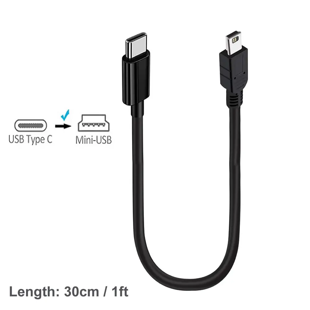 Enhanced USB C to Mini USB 5-Pin OTG Charging and Sync Cable