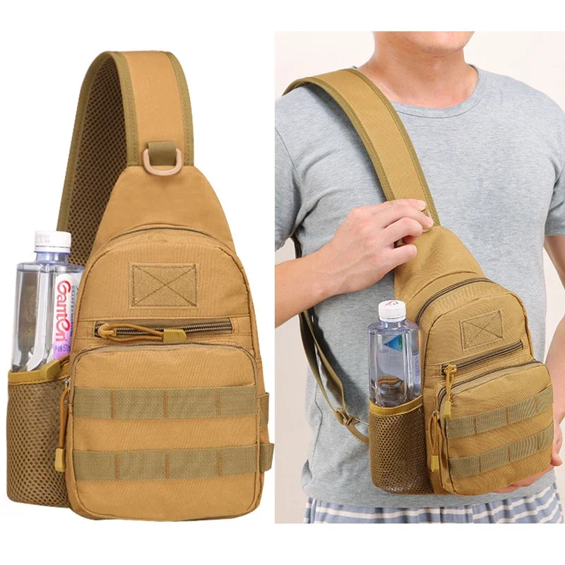 

Lawaia Outdoor Camouflage Multi-function Chest Bag Men and Women Mountaineering Tactics Field Water Bottle Bag Shoulder Bags