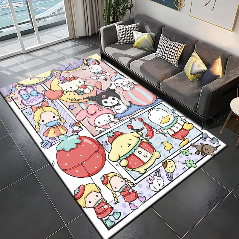 Sanrioハローキティカーペット、リビングルームの装飾、子供部屋