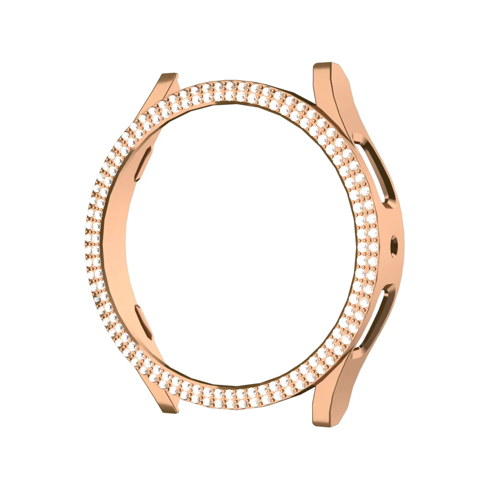 Luxuriöse Dual-Diamant-Hülle für Samsung Galaxy Watch 4, 5, 6, 7, 40 mm, 44 mm, PC-Hülle mit ausgehöhlter Schutzhülle, um ein Herunterfallen zu verhindern – Detail 10