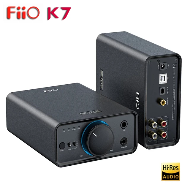 FiiO K7 K7BT Hi-res Audio HIFI Desktop DAC Headphone Amplifier Dual AK4493S  Bluetooth PCM384 DSD