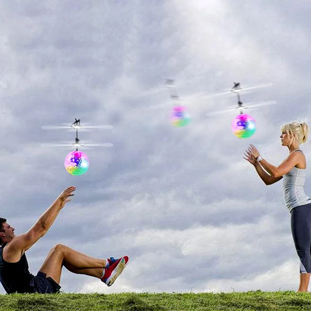 New Children's Flying Toy Seven-color Suspension Ball Induction Fashion Crystal Ball Model Flying Induction Toy Children's Gift 6