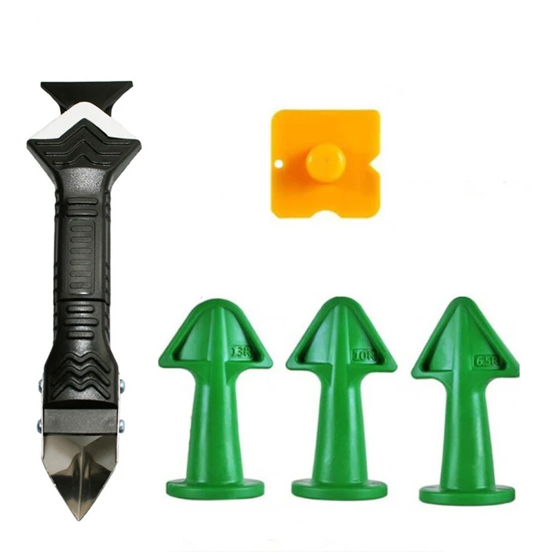 

5Pc Caulking Nozzle Applicator Finishing Tool Spatula Plastic Glue Shovel Tile Brick Joints Floor Silicone Remover Hand Tool Set