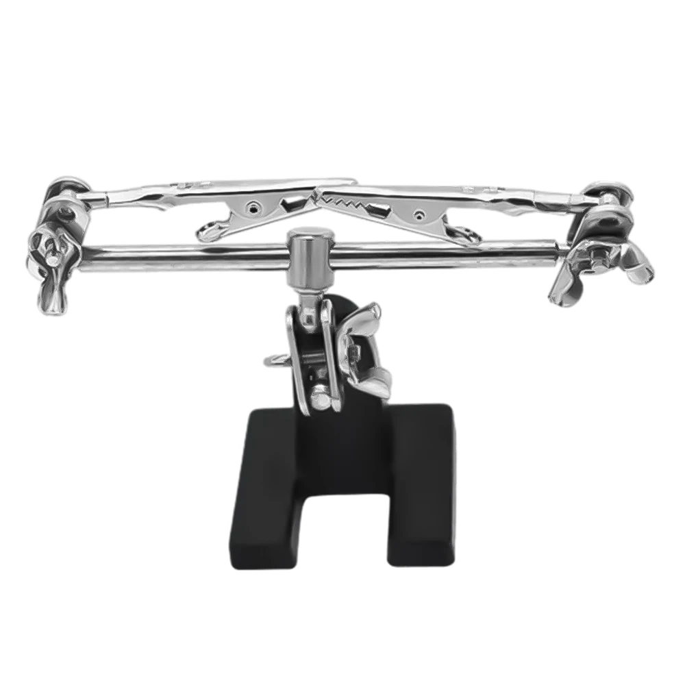 Adjustable Third Hand Soldering Tool Desk Clamp Welding 2 Alligator Clips Soldering Stand Repair Tool soldering tool soldering iron stand soldering helping hands welding tool