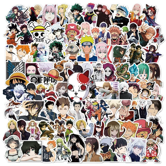 10/30/50/100PCS Mix Cartoon Anime Stickers Naruto One Piece Dragon Ball Decals DIY Laptop Phone Luggage Car Sticker for Kids Toy 1